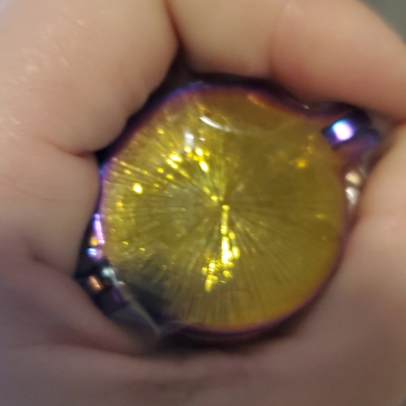 New Rainbow Hematite Steampunk Open Pendant. - Picture 4 of 4